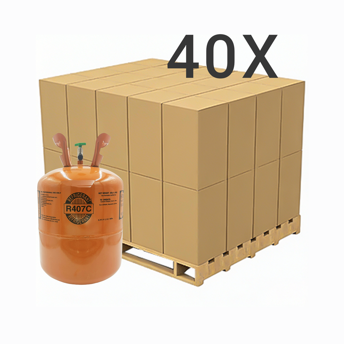 25 lbs R-407C (R-407C) Refrigerant Gas
