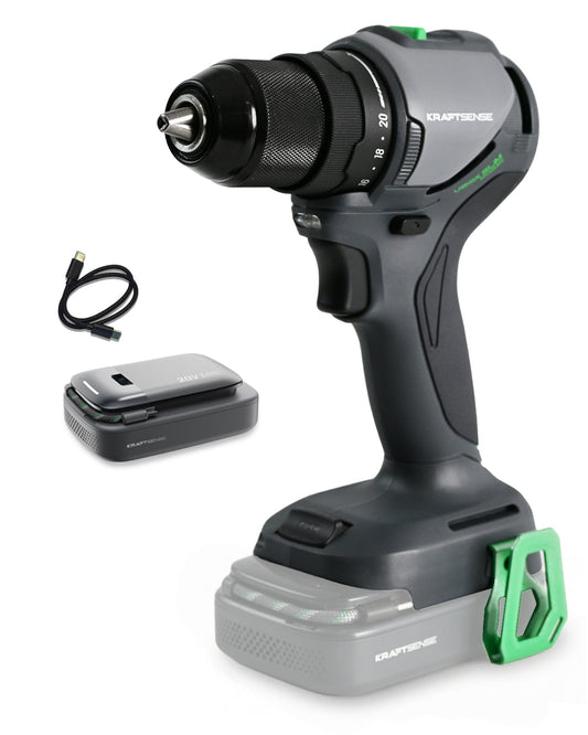 U20X Brushless 2-Speed Drill — Single Battery Kit (U20X-2.0Ah Slim, No Charger)