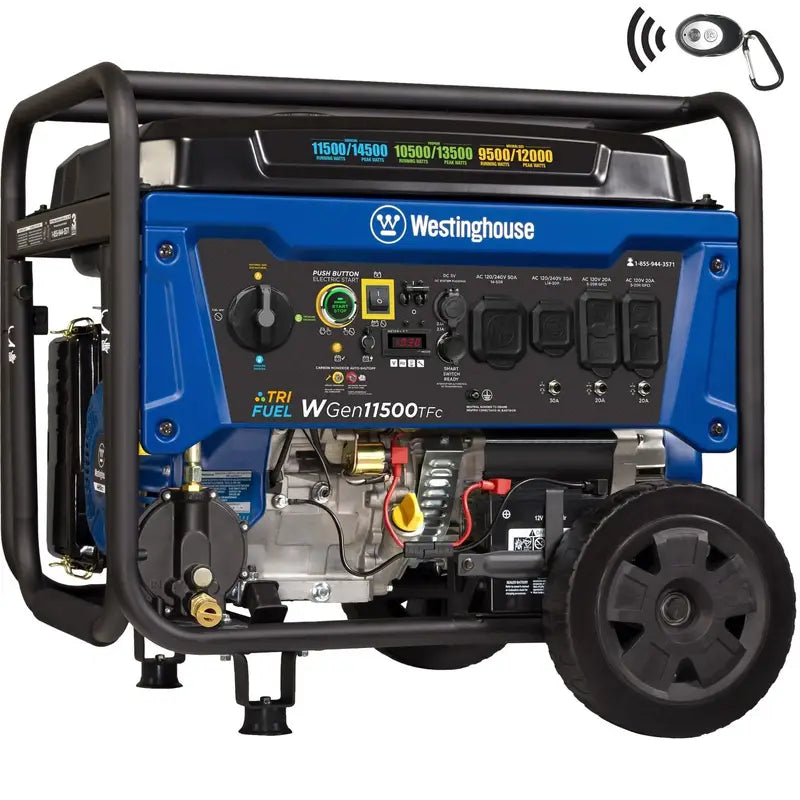 Westinghouse WGen11500TFc 11500-Watt Tri-Fuel Portable Generators.