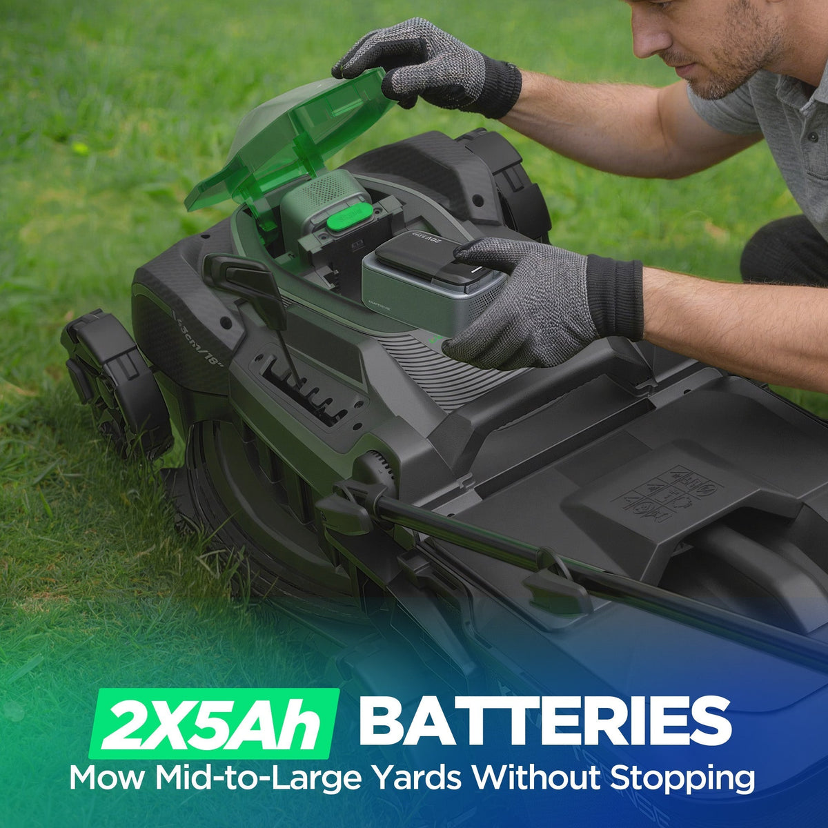 Kraftsense U20X Slim 40V Brushless Cordless Lawn Mower 18