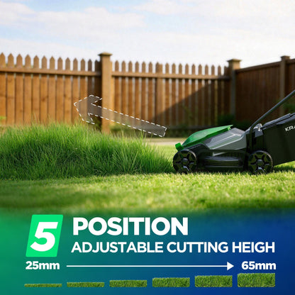 Kraftsense U20X Slim 40V Brushless Cordless Lawn Mower 14" with 2 x 5.0Ah Batteries