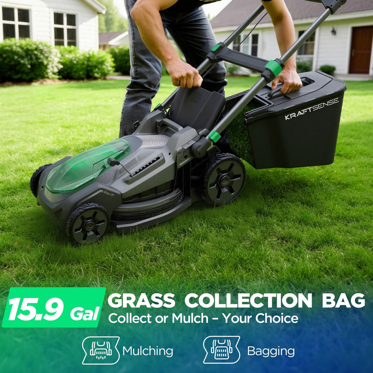 Kraftsense U20X  Slim 40V Brushless Cordless Lawn Mower 21