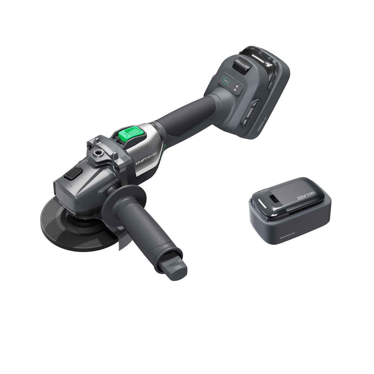 【COMING SOON】Kraftsense U20X Slim 20V Cordless Angle Grinder, 4.5", 10000RPM Brushless Motor, 5.0Ah Battery.
