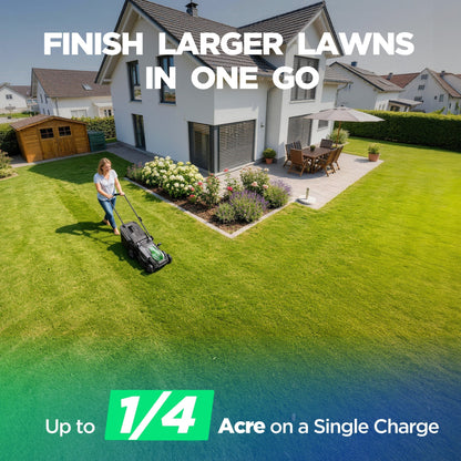 Kraftsense U20X Slim 40V Brushless Cordless Lawn Mower 18" – Long-Run 2×8.0Ah Batteries