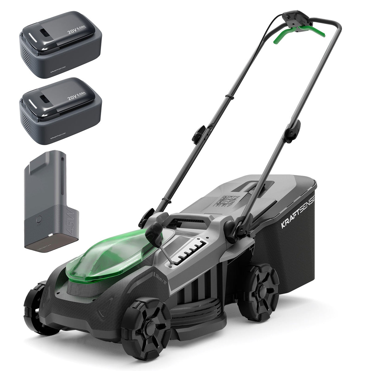 Kraftsense U20X Slim 40V Brushless Cordless Lawn Mower 16