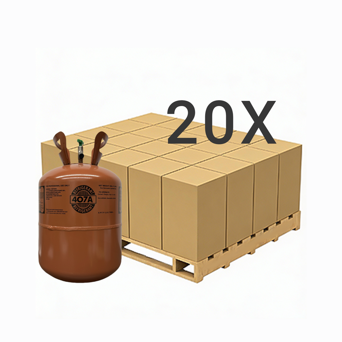 25 lbs R-407A (R-407A) Refrigerant Gas