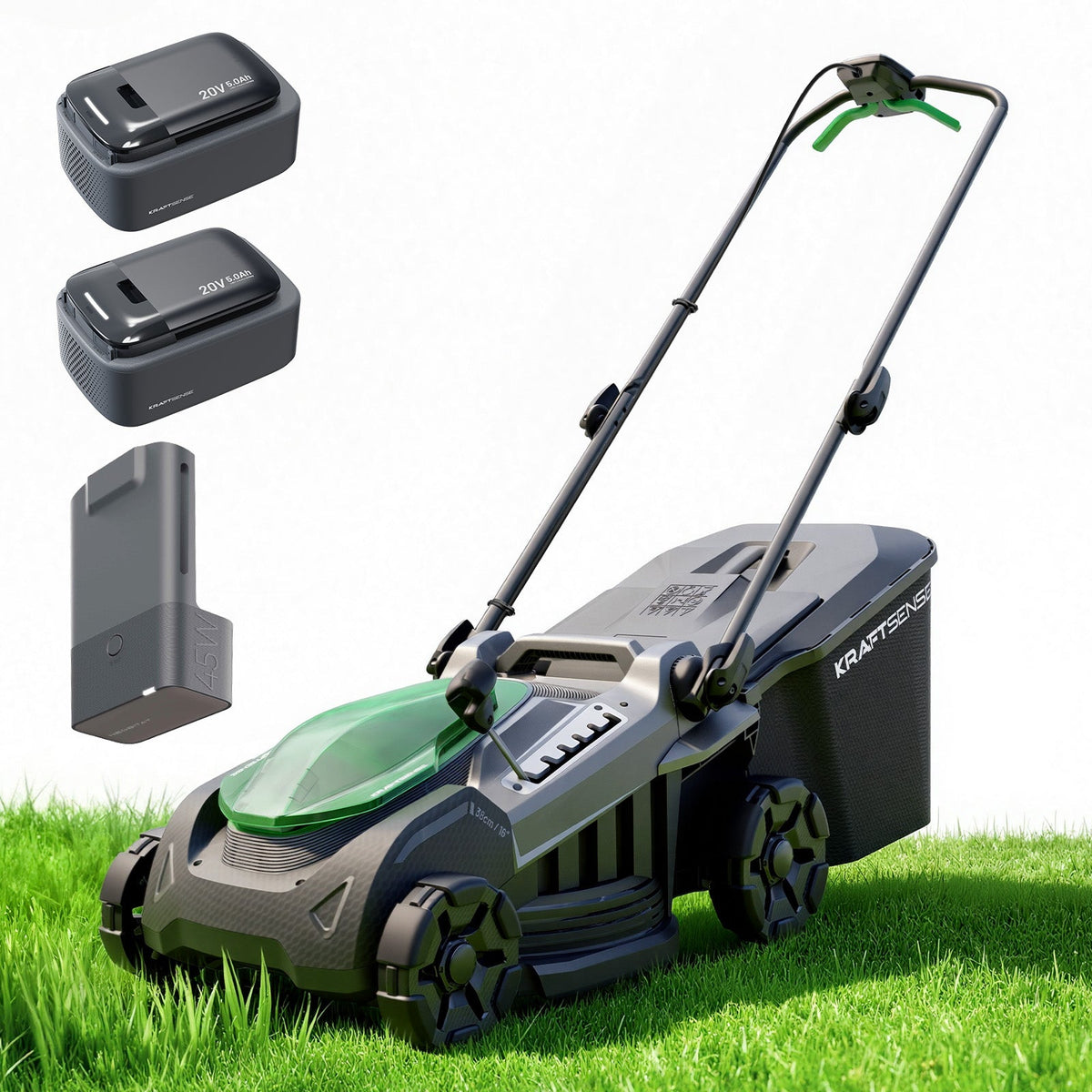 Kraftsense U20X Slim 40V Brushless Cordless Lawn Mower 16