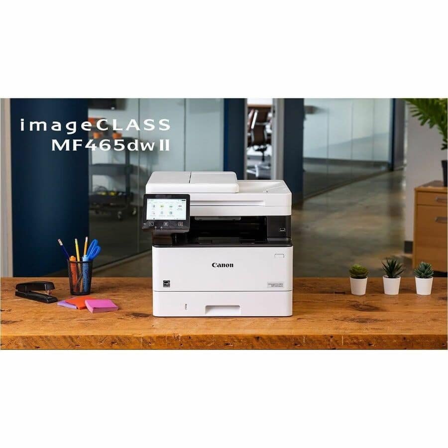 Canon – imageCLASS MF465dw II Wired & Wireless Laser Multifunction Printer – Monochrome – Black, White – Monochrome