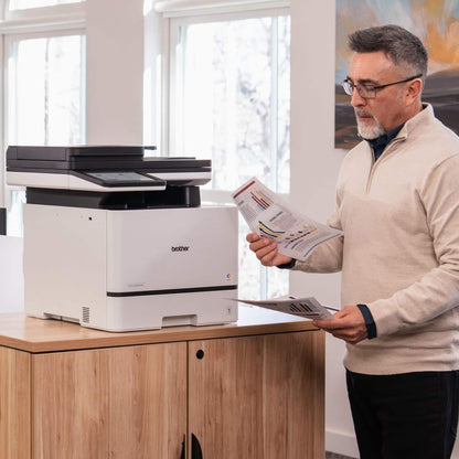 Brother – MFC-L8930CDW Color Laser All-in-One Printer with Duplex Print, Scan, Copy and Low-Cost Printing – White