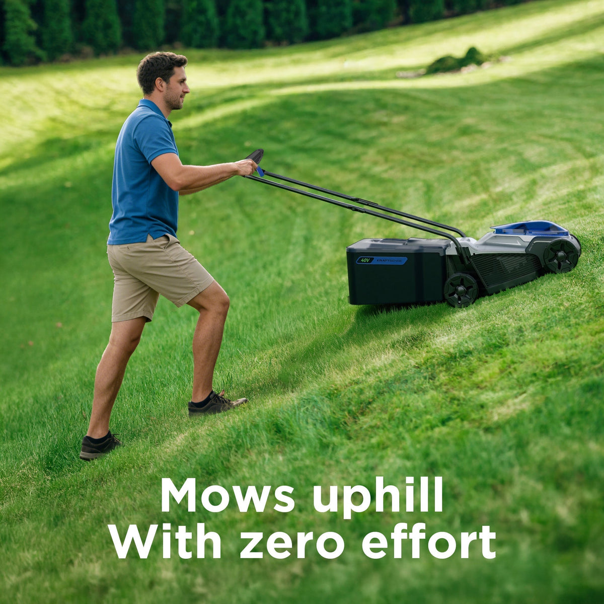 KraftSense U40X 40V Brushless Cordless 14-Inch Lawn Mower