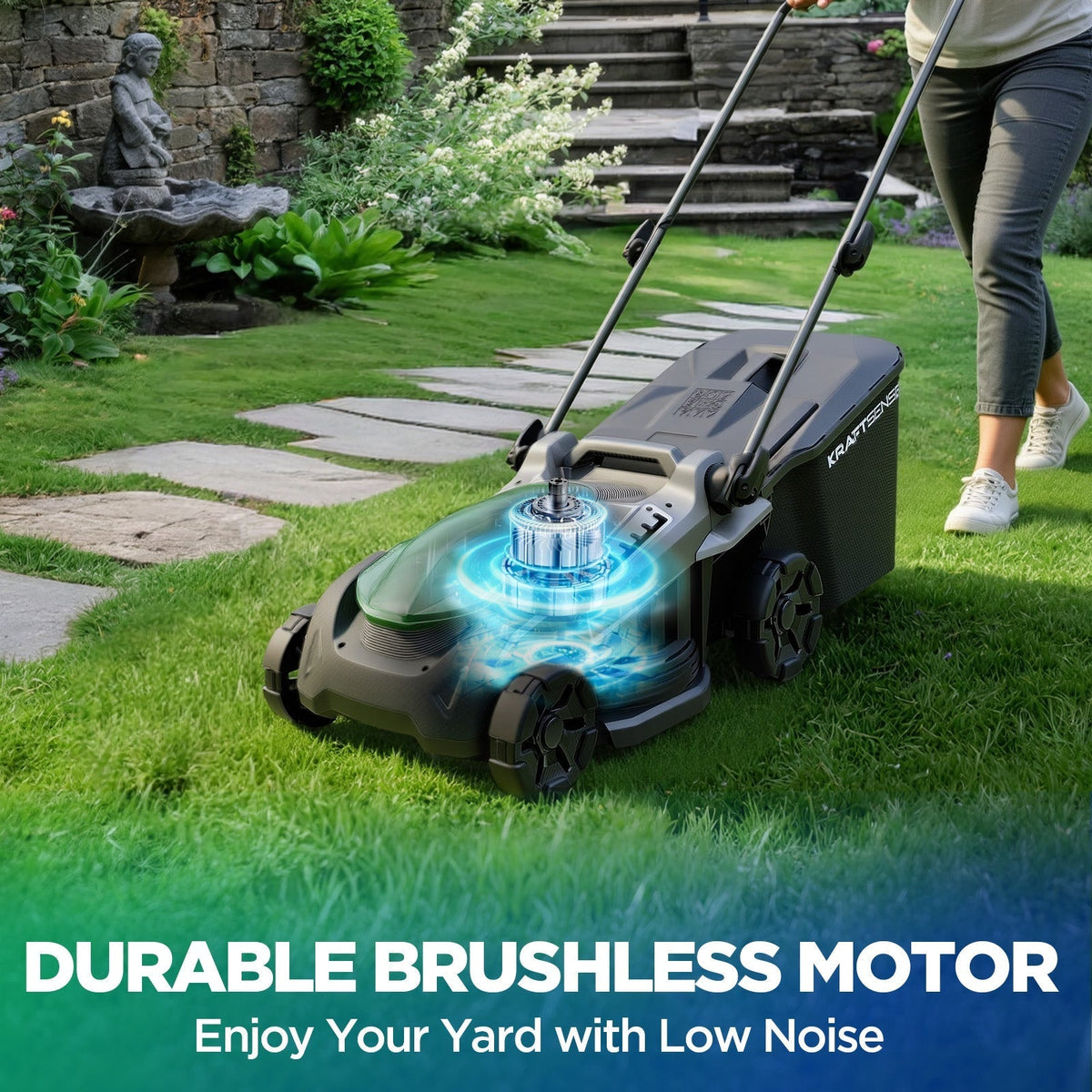 Kraftsense U20X Slim 40V Brushless Cordless Lawn Mower 16