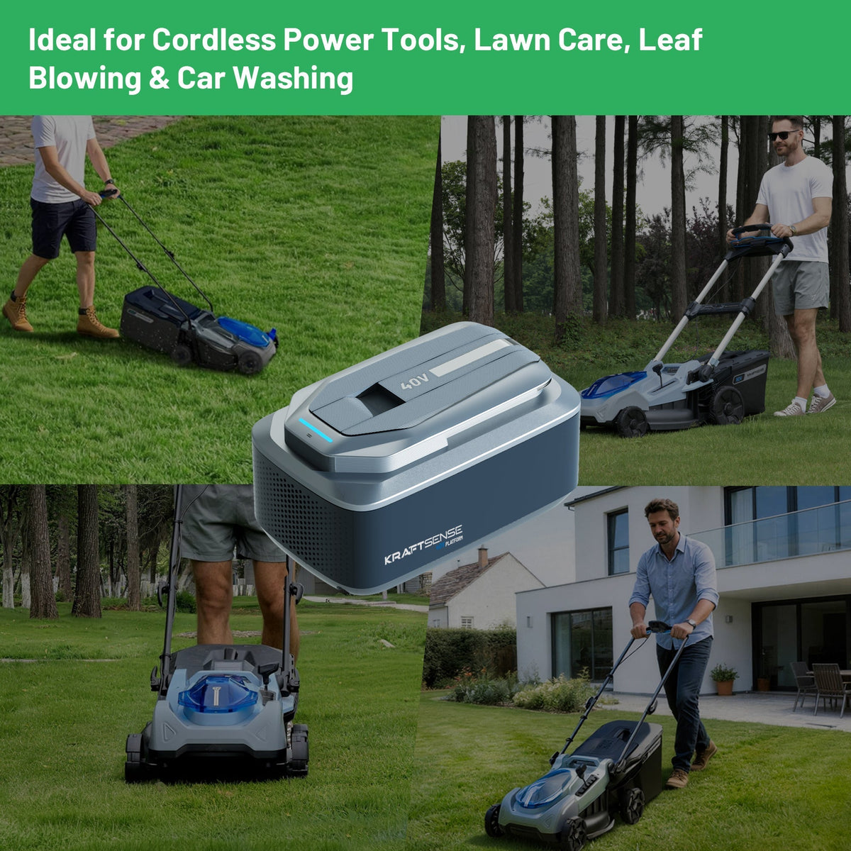 KraftSense U40X 40V 4.0Ah Battery Pack with 2-in-1 Tool Battery & Power Bank