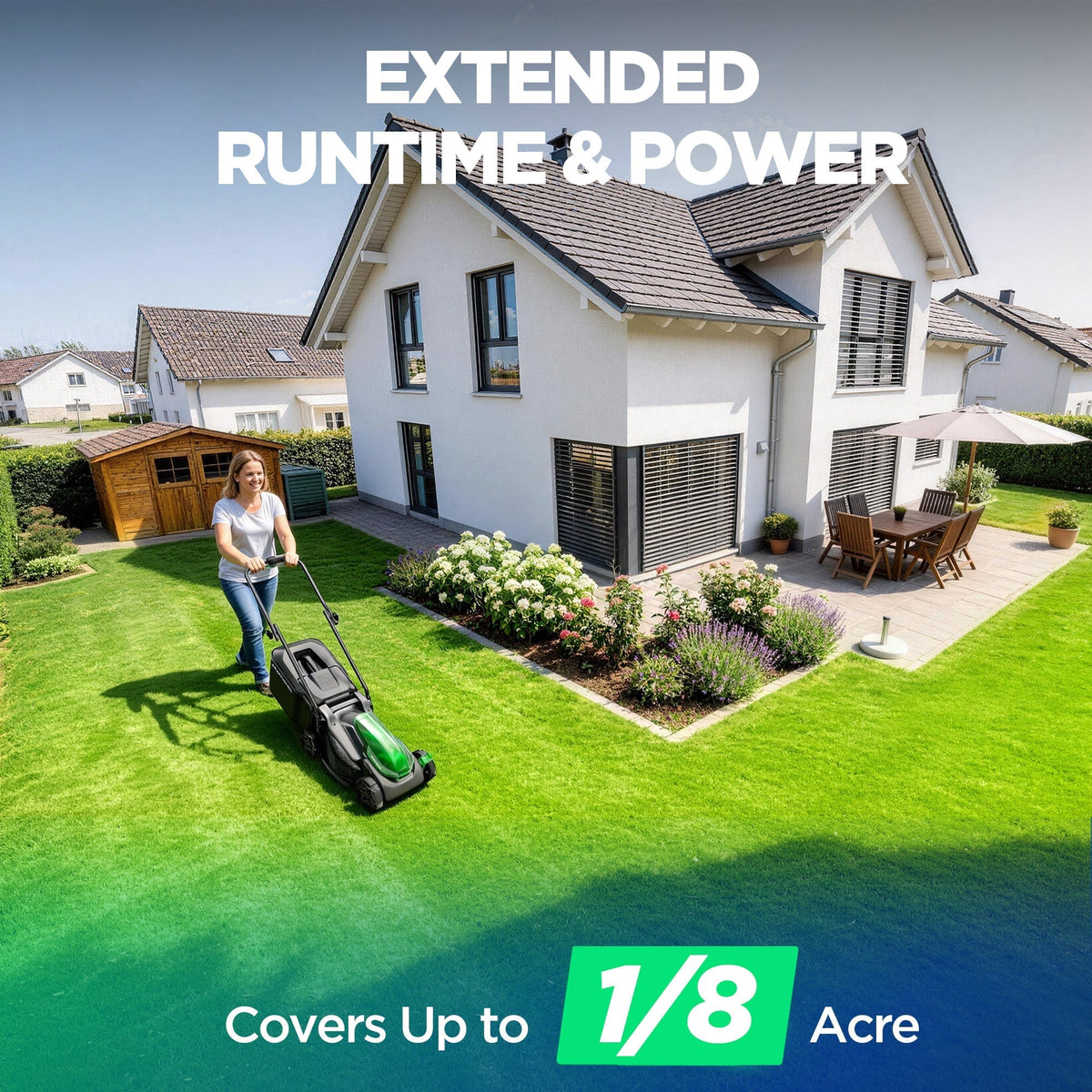 Kraftsense U20X Slim 40V Brushless Cordless Lawn Mower 14