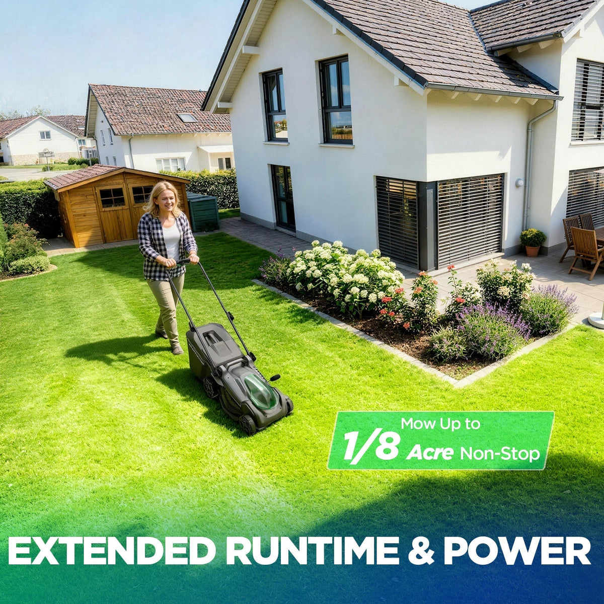 Kraftsense U20X Slim 40V Brushless Cordless Lawn Mower 16