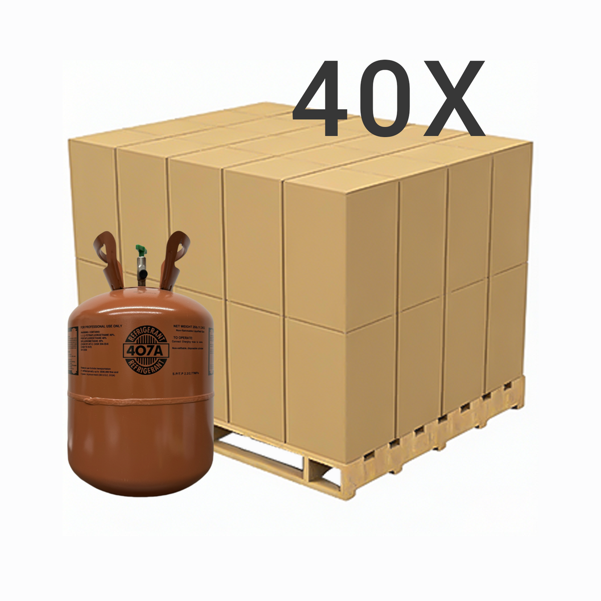 25 lbs R-407A (R-407A) Refrigerant Gas