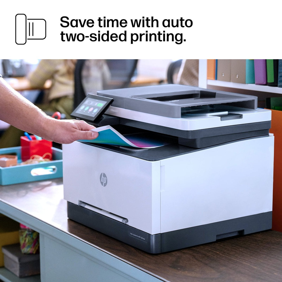 HP – LaserJet Pro MFP 3301sdw Wireless AI-Enabled Color All-in-One Laser Printer – White