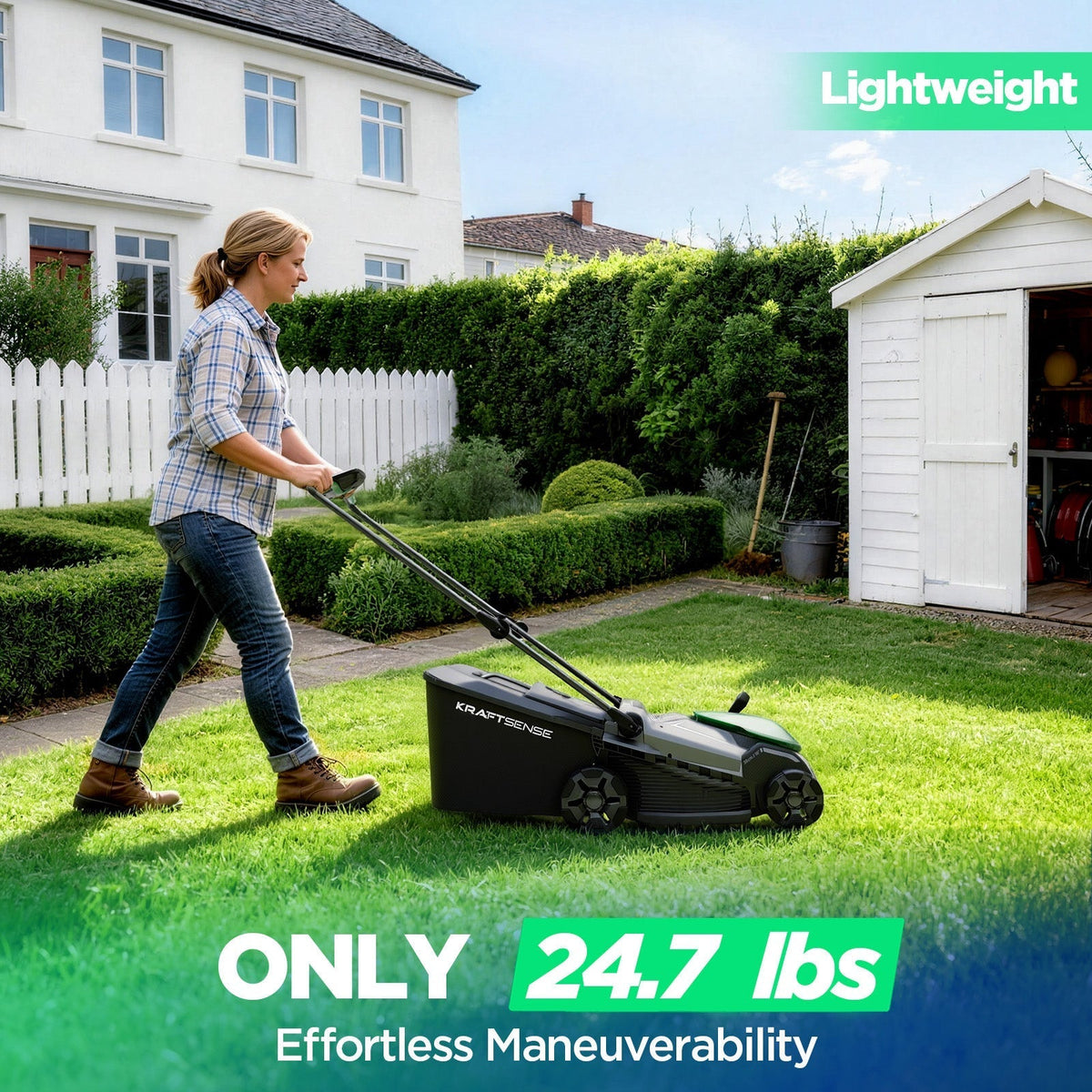 Kraftsense U20X Slim 40V Brushless Cordless Lawn Mower 16
