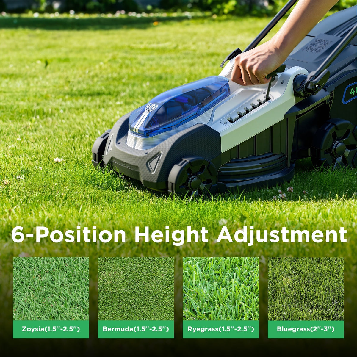 KraftSense U40X 40V Brushless Cordless 16-Inch Lawn Mower
