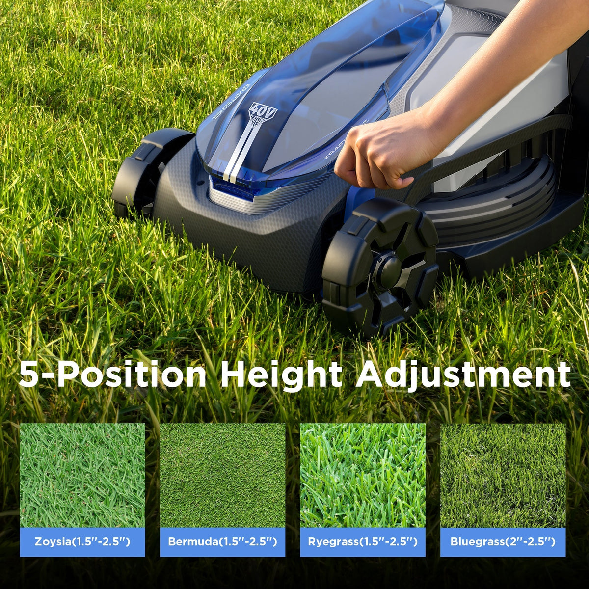 KraftSense U40X 40V Brushless Cordless 14-Inch Lawn Mower