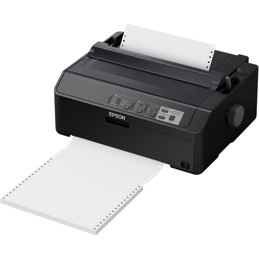 Epson – LQ-590II 24-pin Dot Matrix Printer – Monochrome – Energy Star – 584 cps Mono – 8.50″ Width x 11″ Length – USB – Unknown
