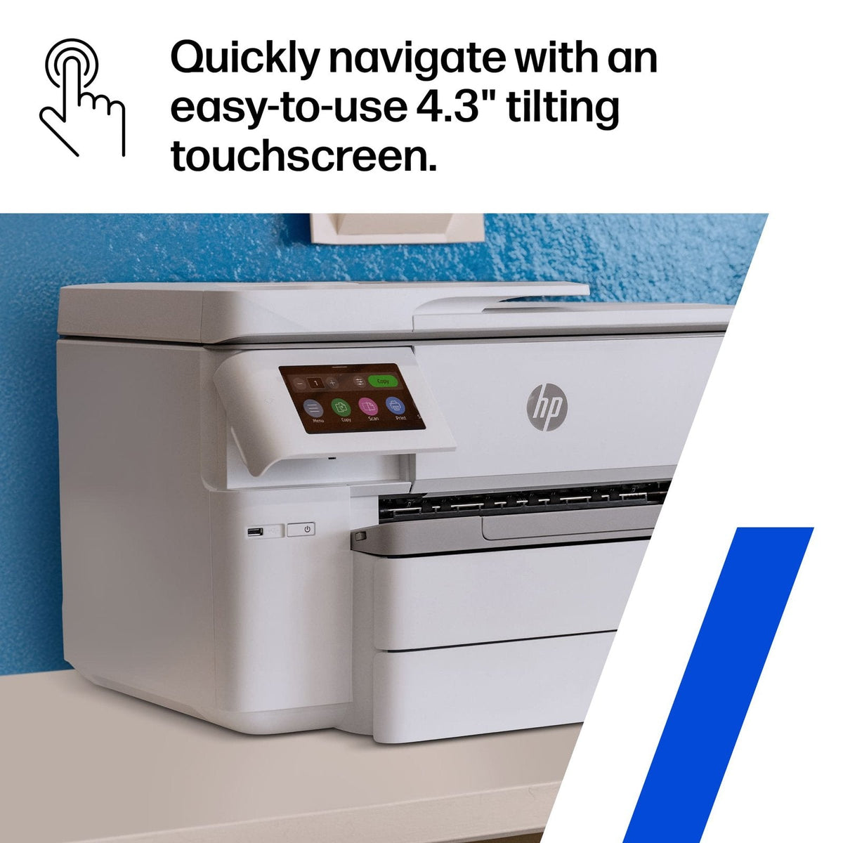 HP – OfficeJet Pro 9730 Wireless Wide Format All-in-One Inkjet Printer, Scanner, Copier, AI-Enabled with 3 Mos of Instant Ink – White
