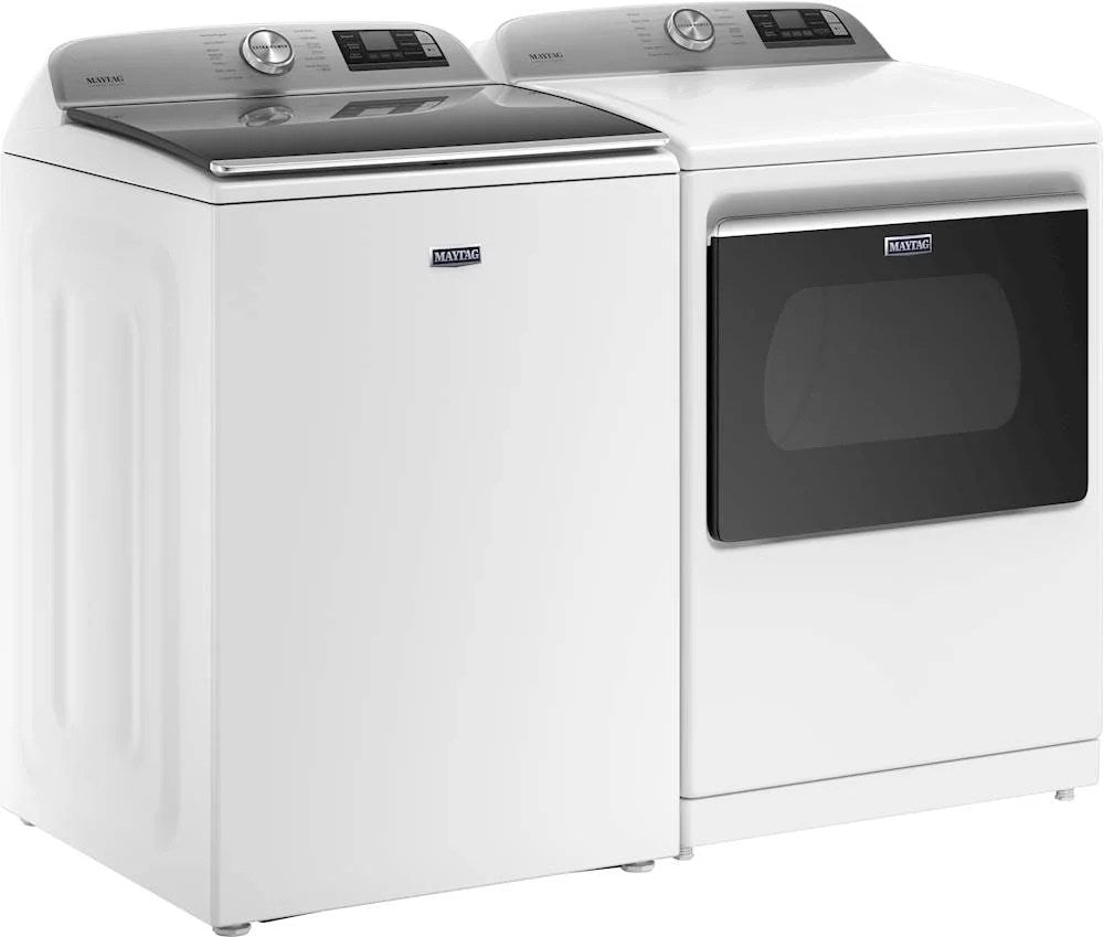 Maytag – 5.3 Cu. Ft. High Efficiency Smart Top Load Washer with Extra Power Button – White