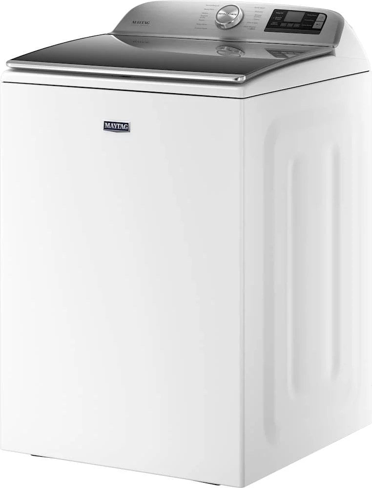 Maytag – 5.3 Cu. Ft. High Efficiency Smart Top Load Washer with Extra Power Button – White