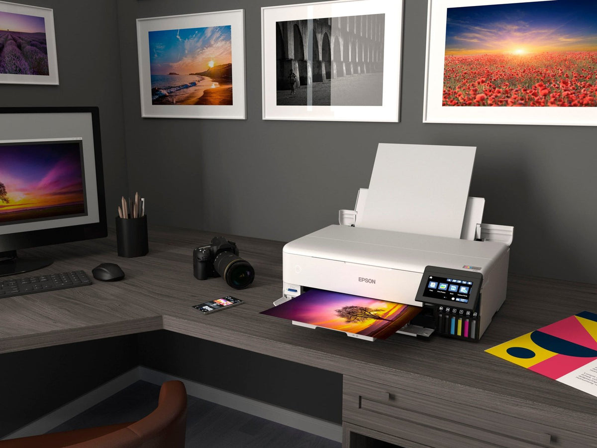 Epson – EcoTank Photo ET-8550 All-in-One Wide-format Supertank Printer – White