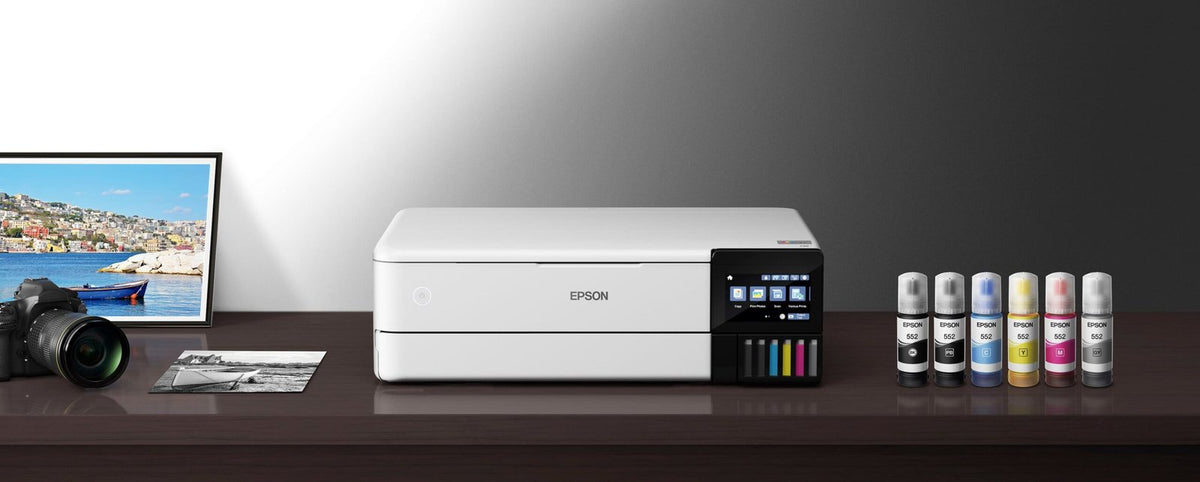Epson – EcoTank Photo ET-8550 All-in-One Wide-format Supertank Printer – White