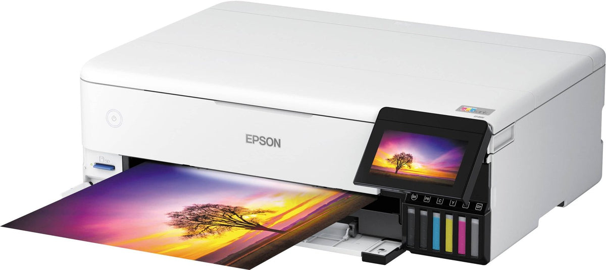 Epson – EcoTank Photo ET-8550 All-in-One Wide-format Supertank Printer – White