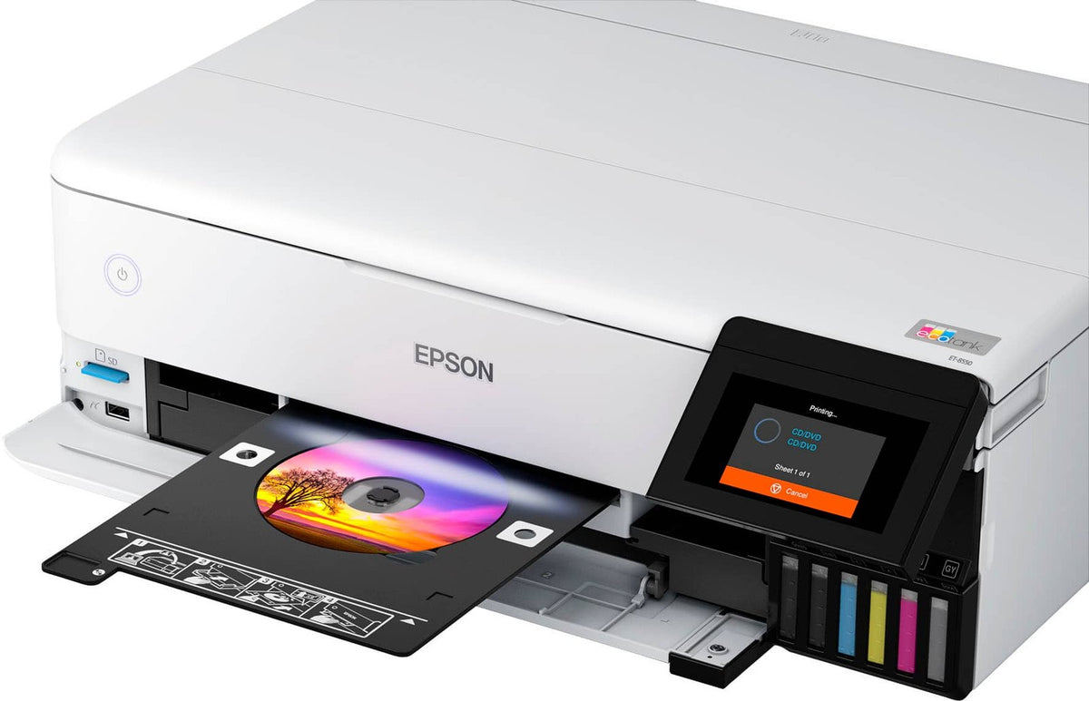 Epson – EcoTank Photo ET-8550 All-in-One Wide-format Supertank Printer – White