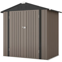 Patiowell 6-ft x 4-ft Galvanized Steel Metal Storage Shed