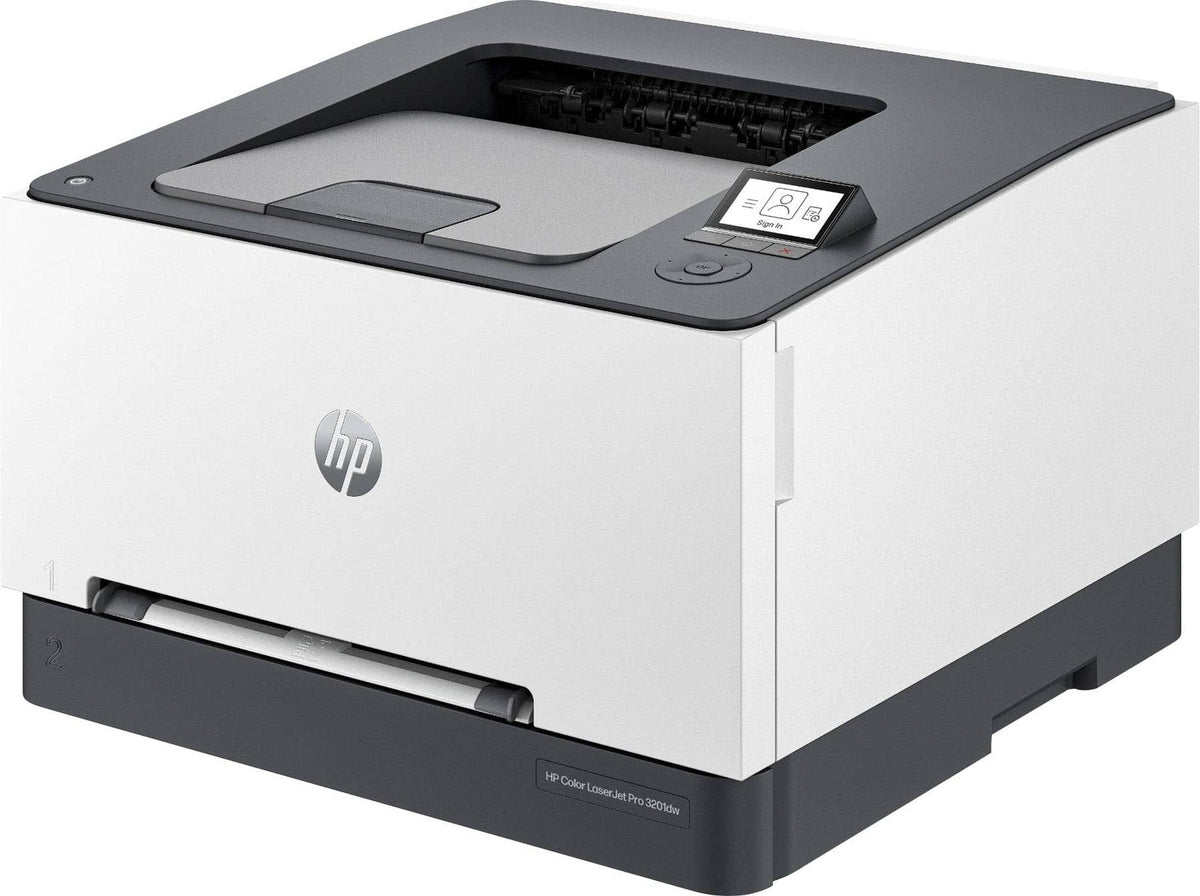 HP – LaserJet Pro 3201dw Wireless Color Laser Printer – White & Slate