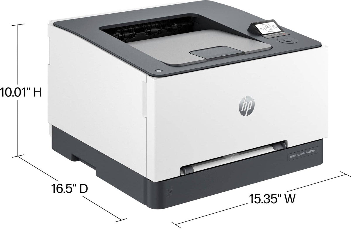 HP – LaserJet Pro 3201dw Wireless Color Laser Printer – White & Slate