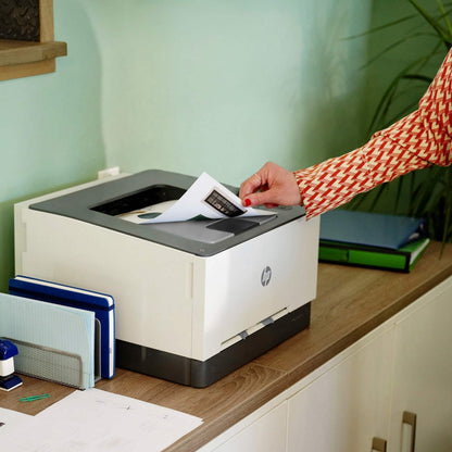 HP – LaserJet Pro 3201dw Wireless Color Laser Printer – White & Slate