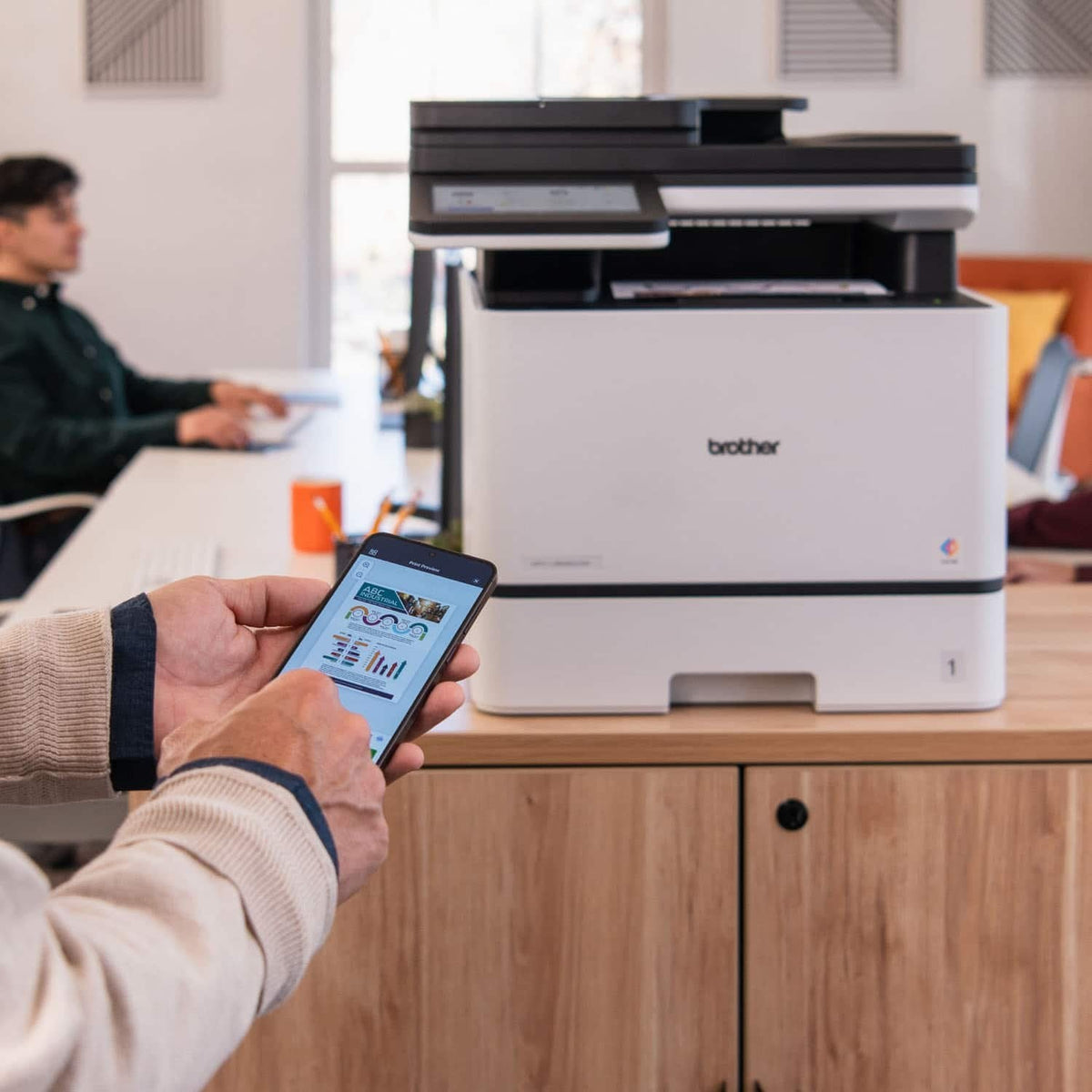 Brother – MFC-L8930CDW Color Laser All-in-One Printer with Duplex Print, Scan, Copy and Low-Cost Printing – White