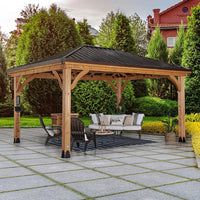 Backyard Discovery Barrington 16-ft x 12-ft Hardtop Roof Steel Gazebo