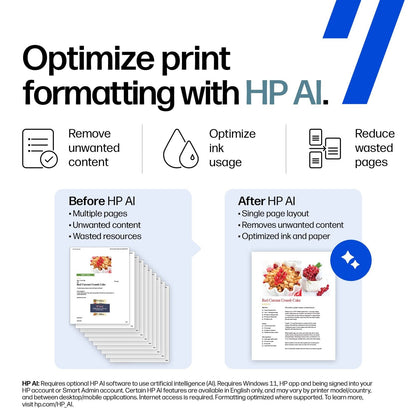 HP – OfficeJet Pro 9135 Wireless All-in-One Inkjet Printer, Scanner, Copier, AI-Enabled with 3 Months of Instant Ink – White