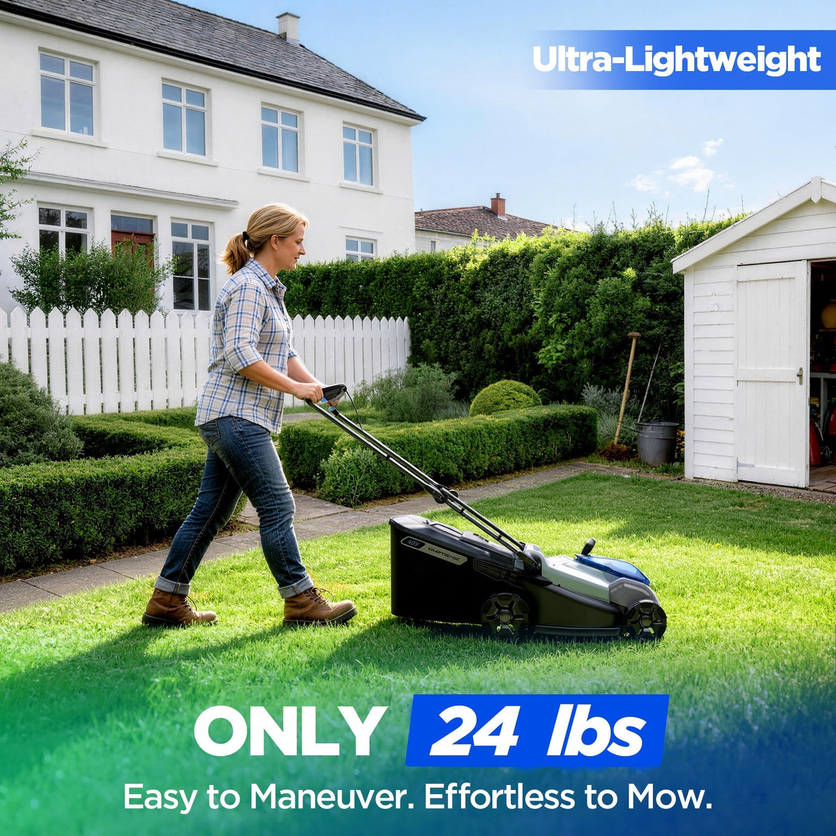 KraftSense U40X 40V Brushless Cordless Lawn Mower 18