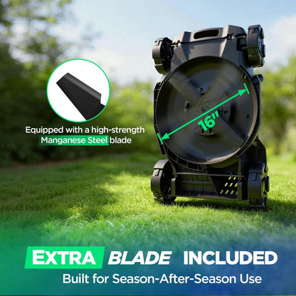 Kraftsense U20X Slim 40V Brushless Cordless Lawn Mower 16" with 2 x 5.0Ah Batteries