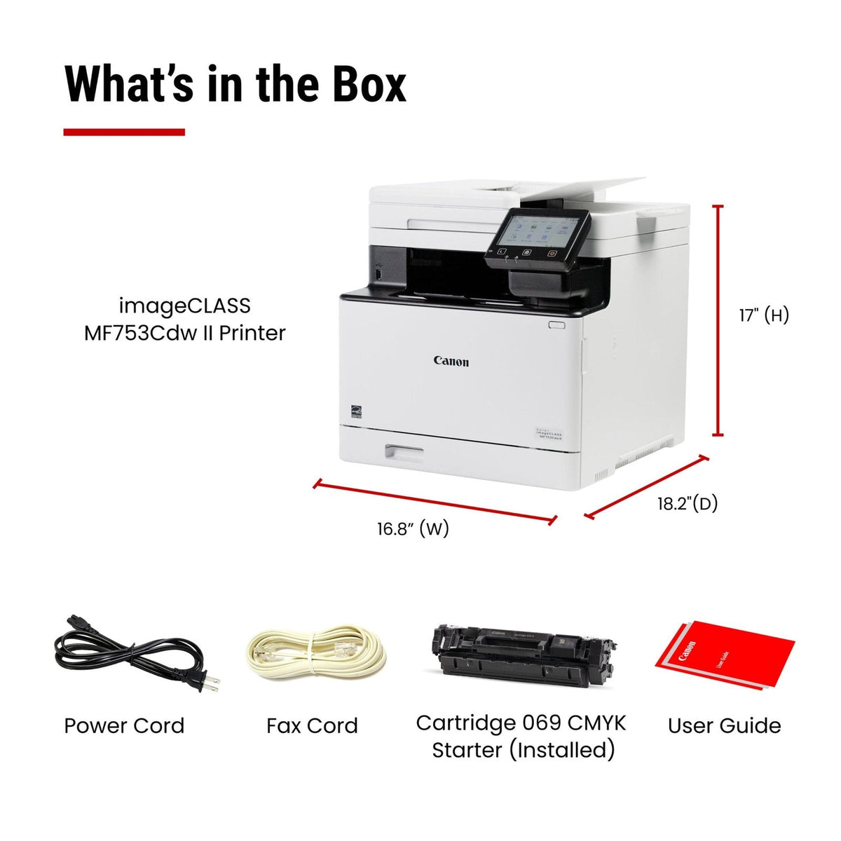 Canon – imageCLASS MF753Cdw  II Wireless  Duplex Color All-In-One Laser Printer with Fax and 50-Sheet ADF – White