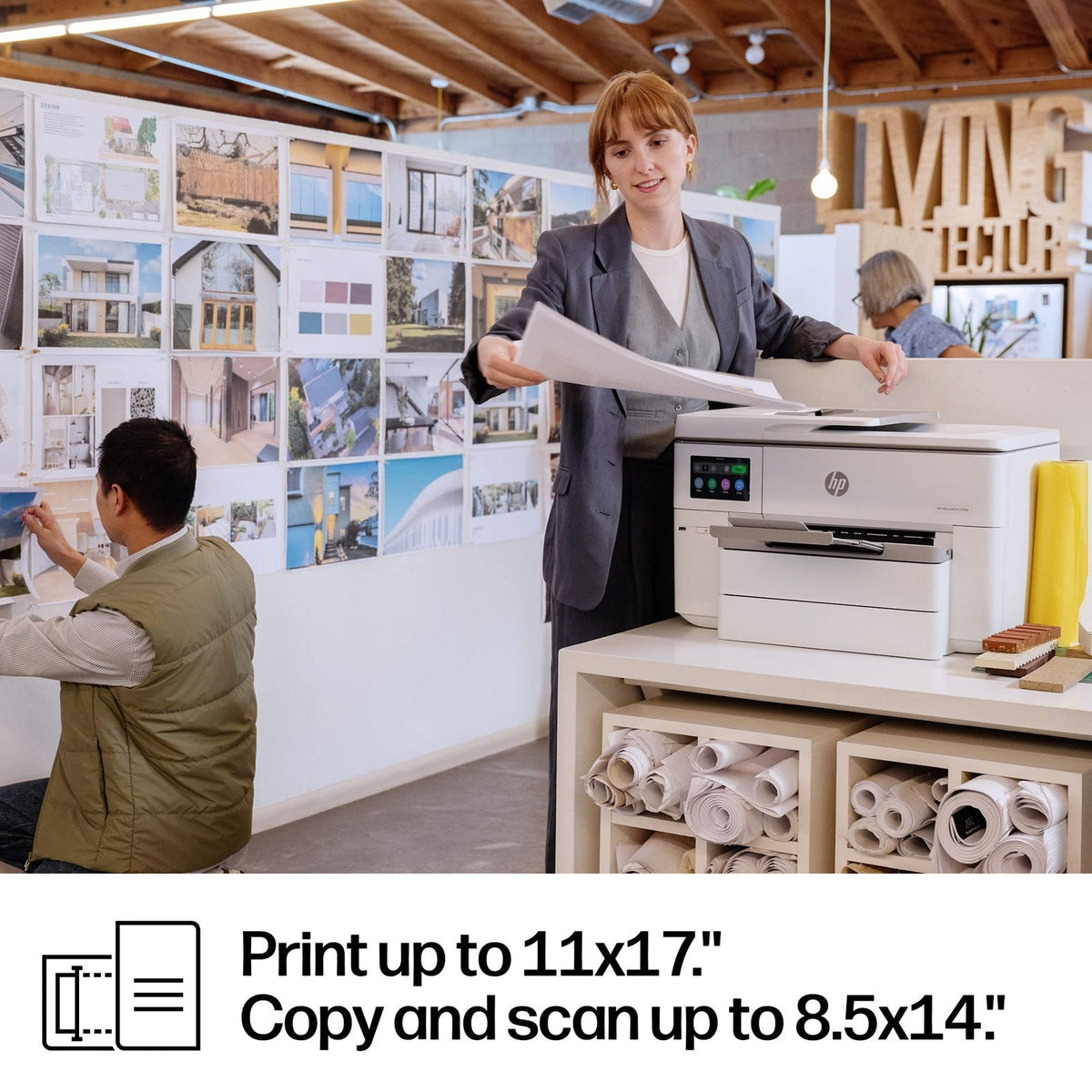 HP – OfficeJet Pro 9730 Wireless Wide Format All-in-One Inkjet Printer, Scanner, Copier, AI-Enabled with 3 Mos of Instant Ink – White