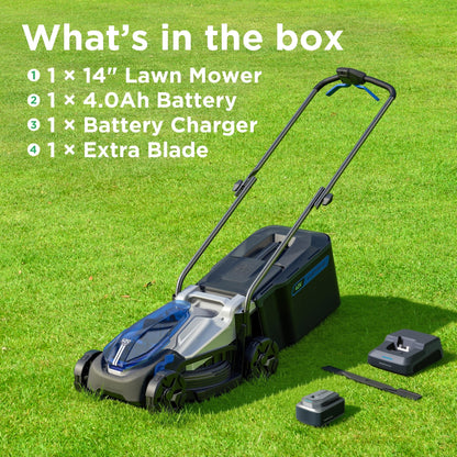 KraftSense U40X 40V Brushless Cordless 14-Inch Lawn Mower