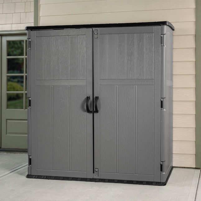 CRAFTSMAN 6-ft x 4-ft Vertical Gray Lean-to Roof Plastic Resin Storage Shed