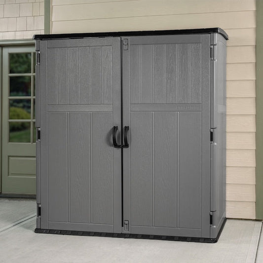 CRAFTSMAN 6-ft x 4-ft Vertical Gray Lean-to Roof Plastic Resin Storage Shed