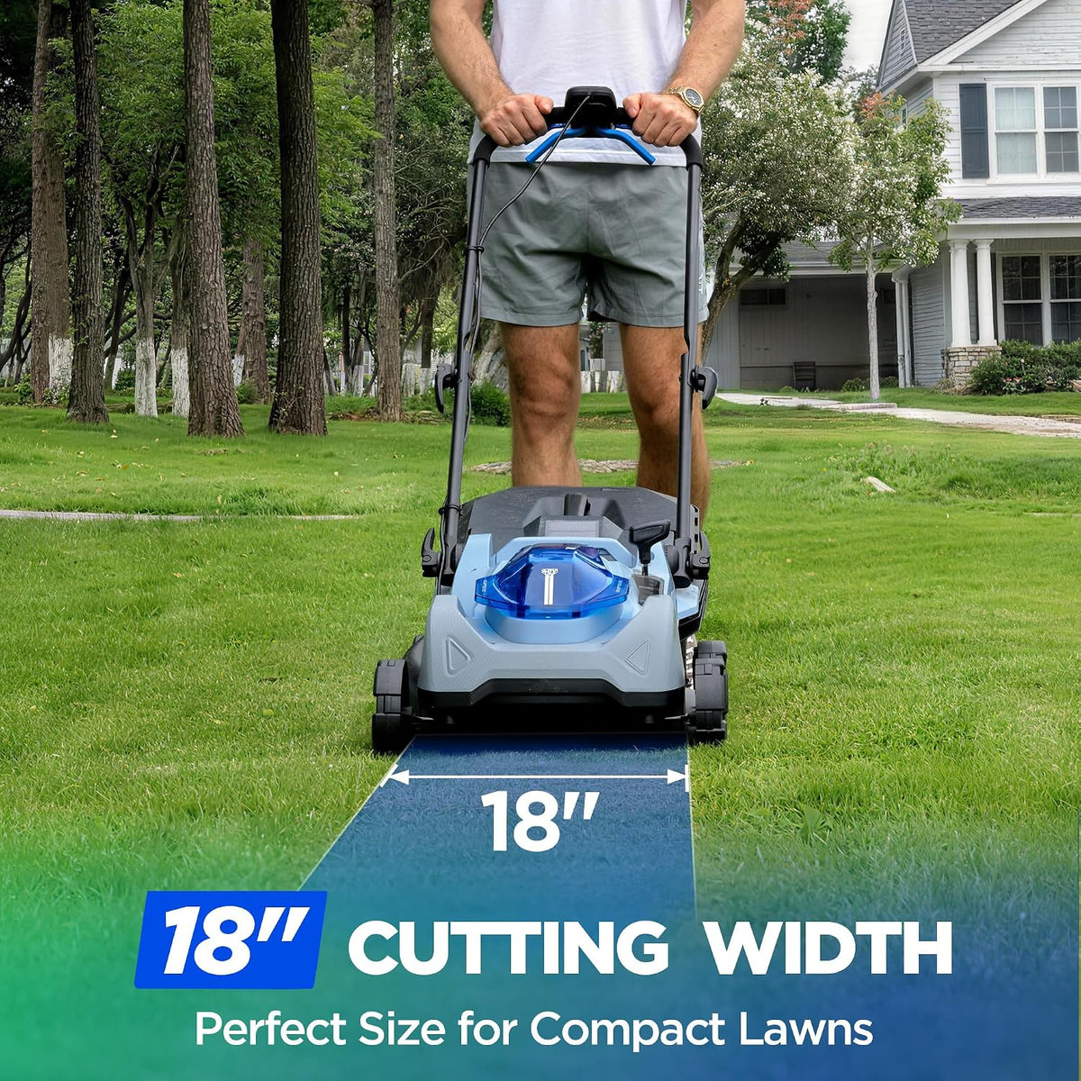 KraftSense U40X 40V Brushless Cordless Lawn Mower 18
