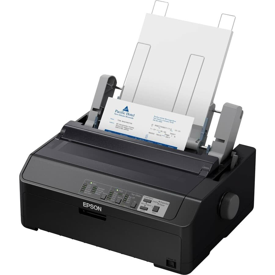 Epson – LQ-590II 24-pin Dot Matrix Printer – Monochrome – Energy Star – 584 cps Mono – 8.50″ Width x 11″ Length – USB – Unknown