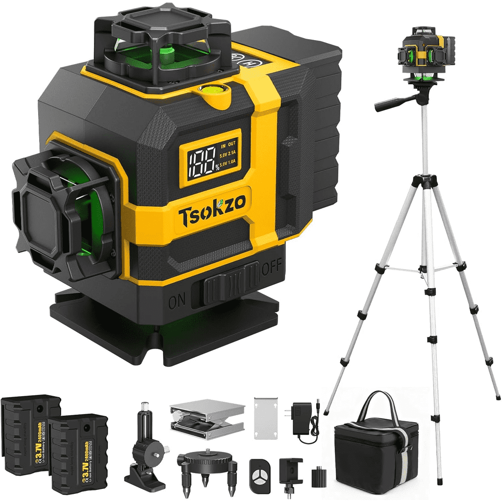 DEWALT Green Beam 3 Spot Laser Level, ±1/8 in. Accuracy at 30 ft., Self-Leveling with Magnetic Bracket – DW083CG