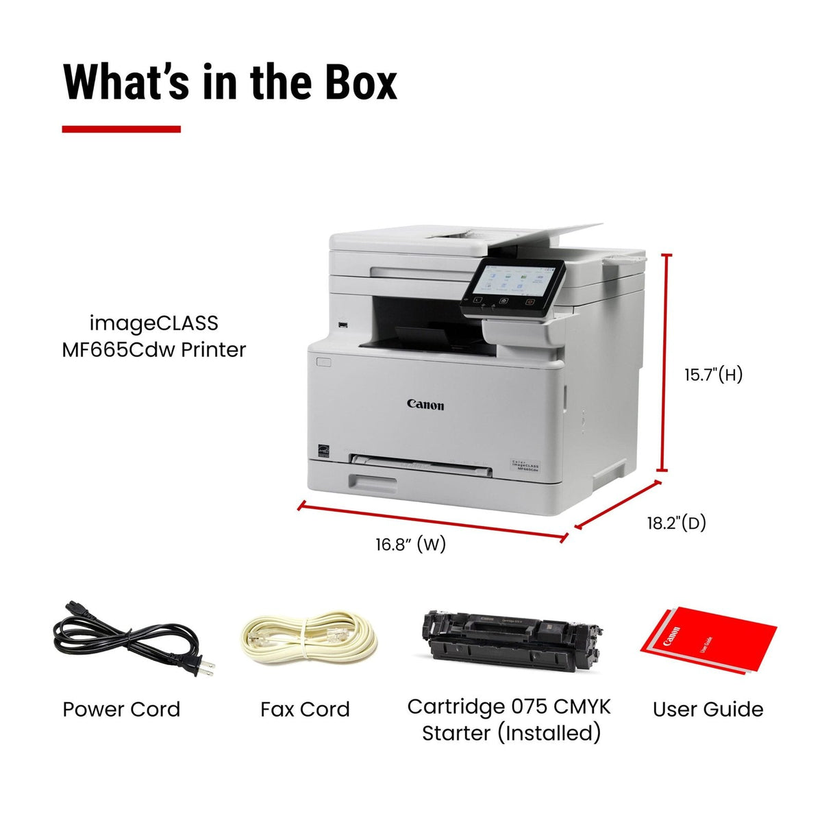 Canon – imageCLASS MF665Cdw Wireless Duplex Color All-In-One Laser Printer with Fax and 50-Sheet ADF – White