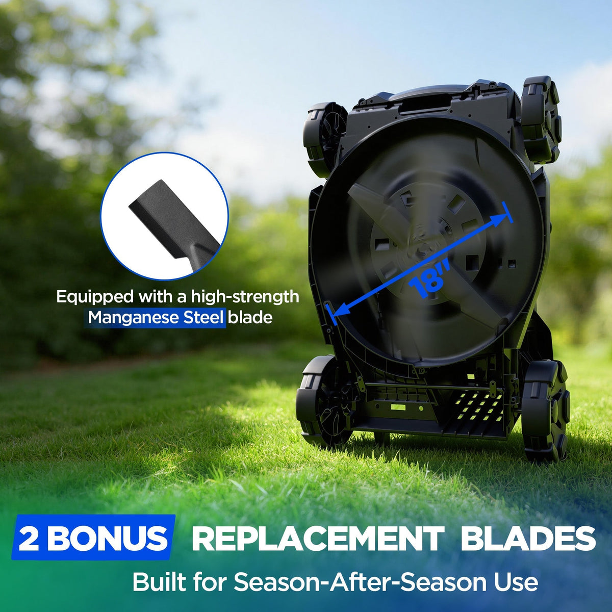 KraftSense U40X 40V Brushless Cordless Lawn Mower 18